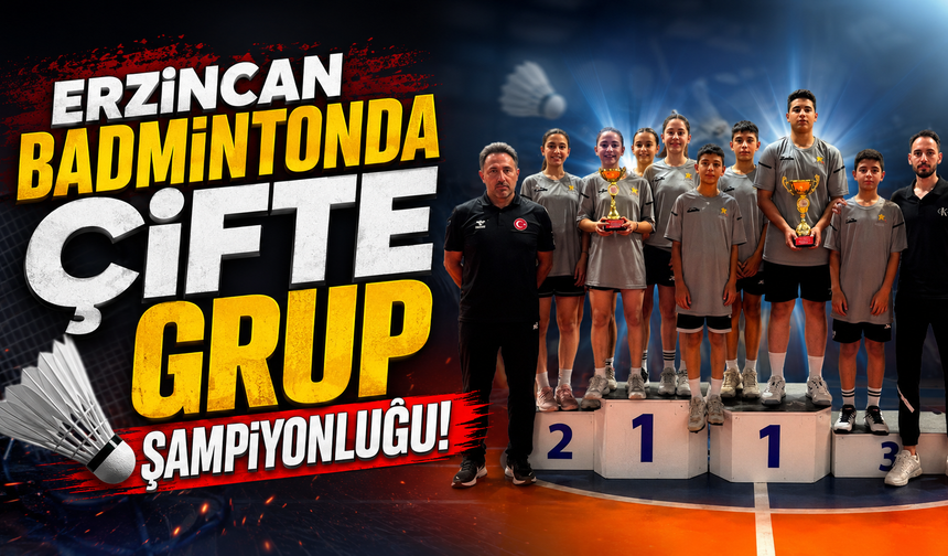 Erzincan Badmintonda Çifte Grup Şampiyonluğu