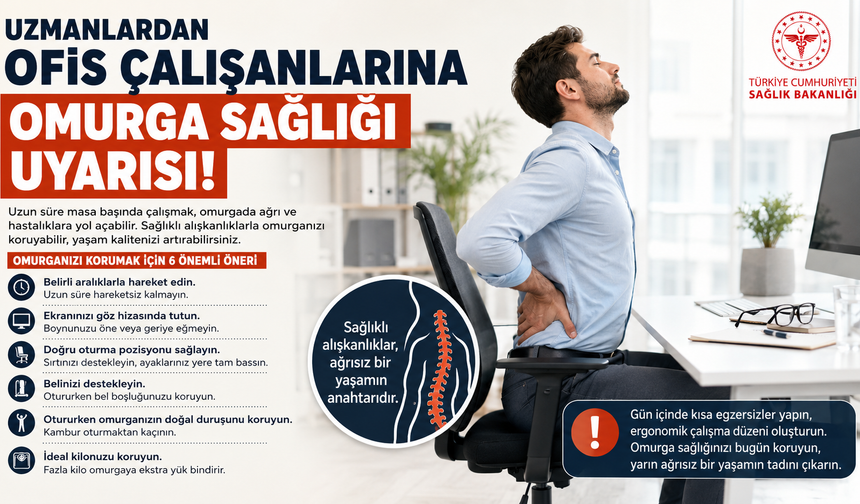 Uzun Süre Oturmak Omurgayı Tehdit Ediyor
