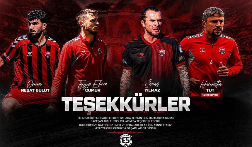 Erzincanspor'da 4 Futbolcuyla Yollar Ayrıldı