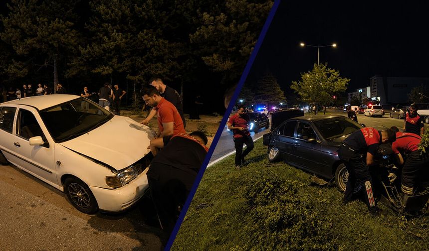 Erzincan'da İki Otomobil Çarpıştı: 1 Kişi Yaralandı