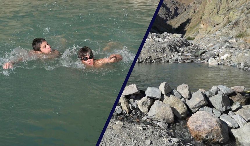 Üzümlü'de Çocuklardan Doğal Havuz Çözümü