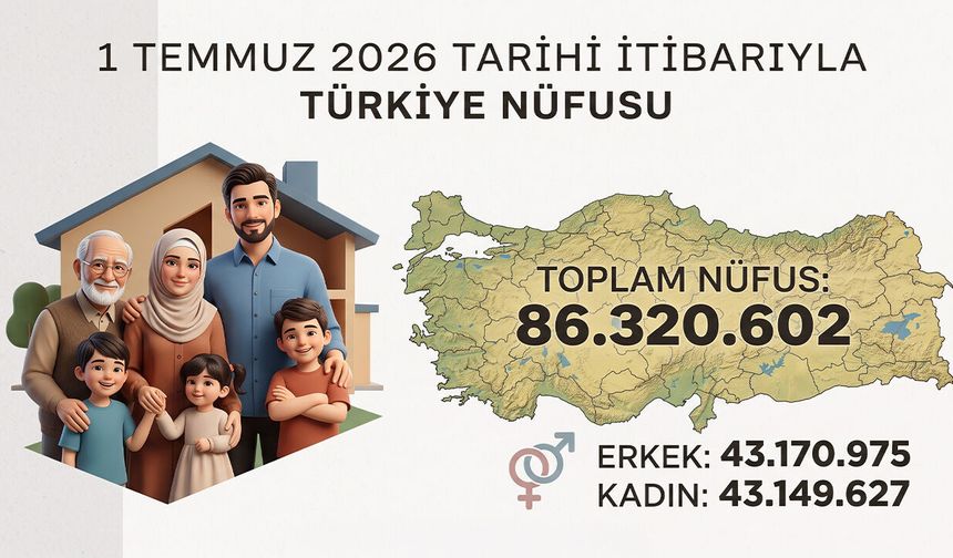 TÜİK Açıkladı: Türkiye Nüfusu 86,3 Milyonu Aştı