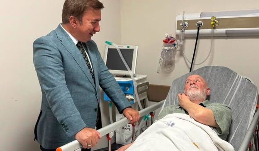 Vali Aydoğdu’dan Yazar Mustafa Kutlu’ya Geçmiş Olsun Ziyareti