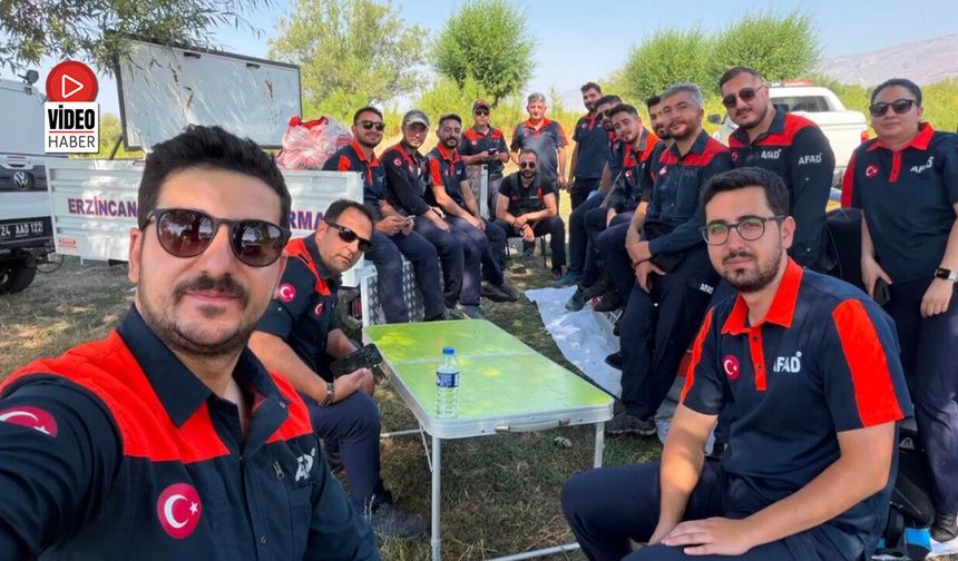 Erzincan AFAD ve JAK Ekiplerinden Su Üstü Arama Kurtarma Tatbikatı