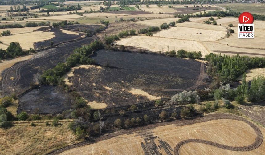 Erzincan'daki Yangının Bilançosu Drone İle Görüntülendi
