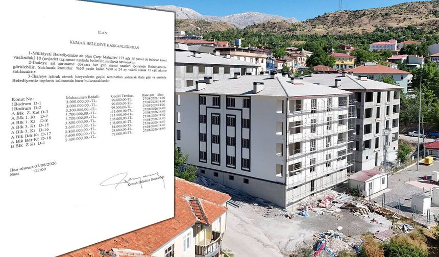 Kemah Belediyesinden 24 Ay Vadeli Konut Satışı