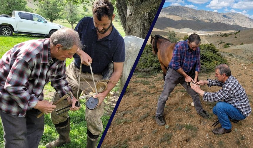Kemaliye’de 50 Yıllık Nalbantlık Geleneğini Yaşatıyor