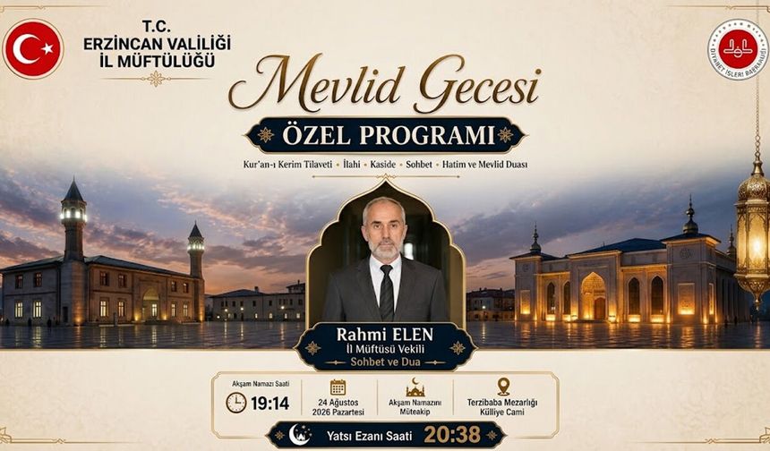 Mevlid Gecesi Özel Programı Düzenlenecek