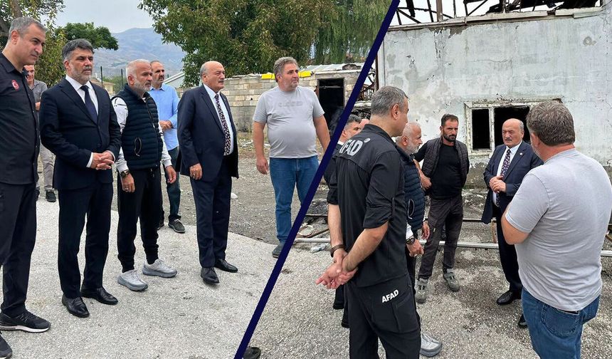 Yangın Sonrası Hasar Yerinde İncelendi
