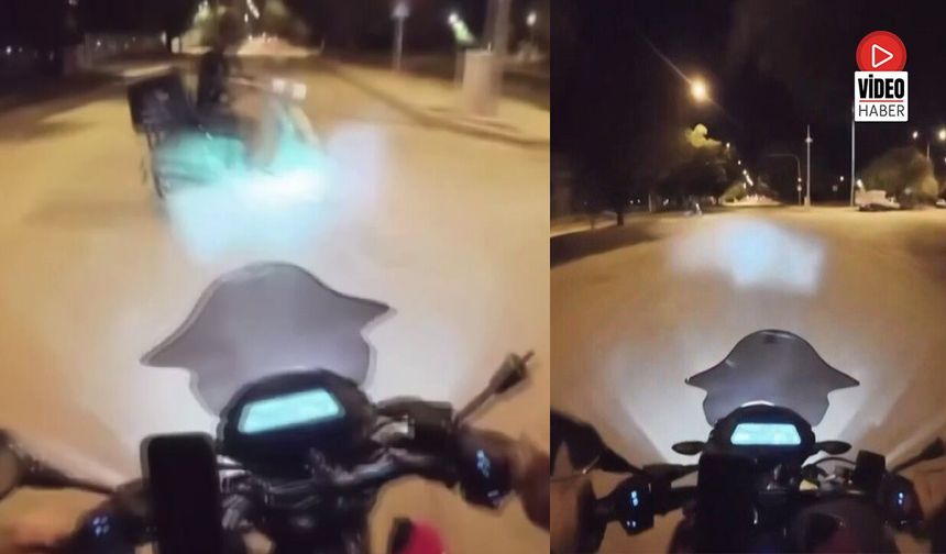 Erzincan'da İki Motosikletin Çarpışma Anı Kask Kamerasına Yansıdı