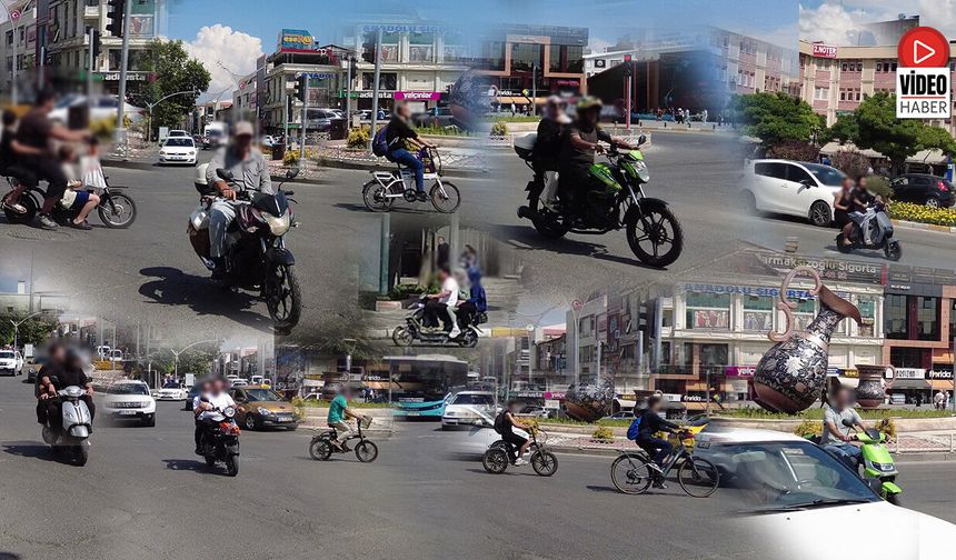 Ehliyet Var, Kask Yok; Motor Bir, Yolcu Üç!