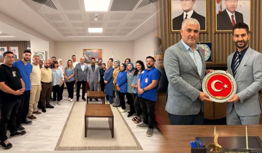 Özsağlık-İş’ten Başhekim Taş’a Hayırlı Olsun Ziyareti