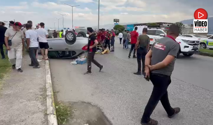 Yeni Sanayi Girişinde Feci Kaza; 2 Yaralı