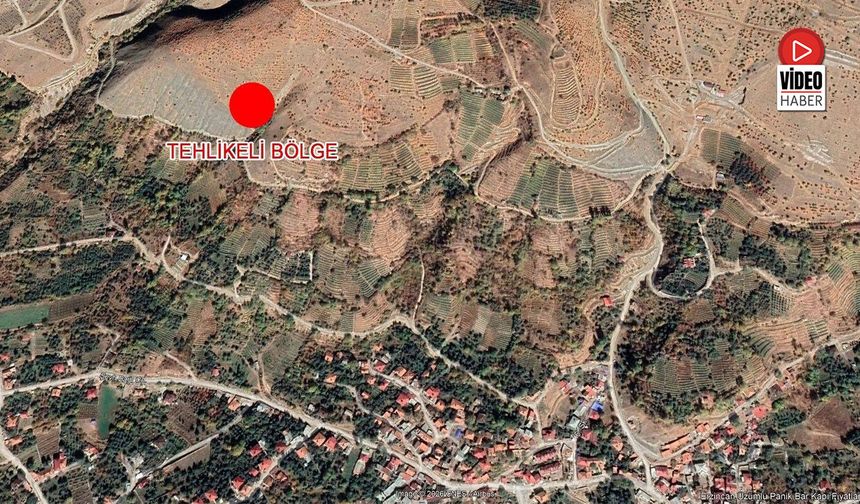 Üzümlü’de Heyelan Tehlikesinin İlk Anları Kamerada