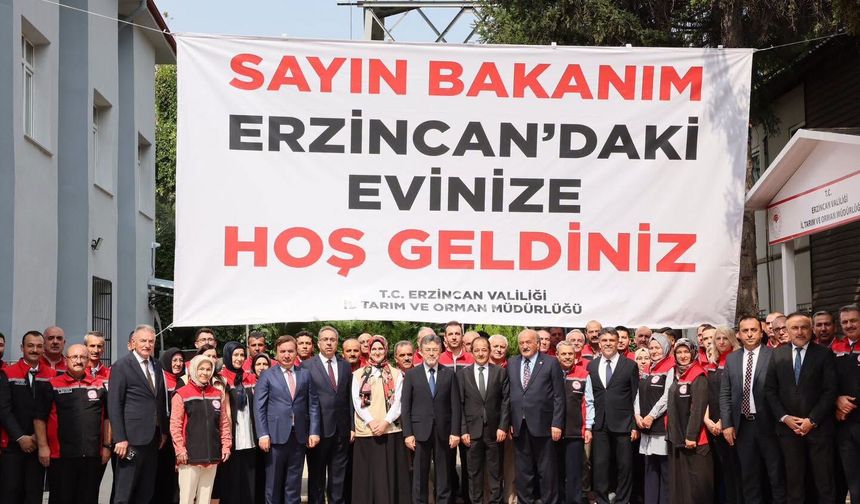 Bakan Yumaklı’dan Erzincan Personeline Teşekkür