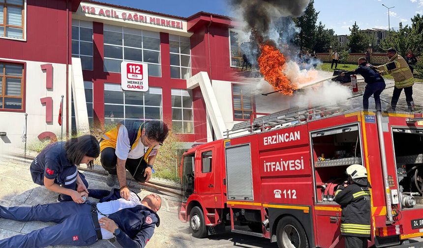112’de Yangın Tatbikatı Gerçeği Aratmadı