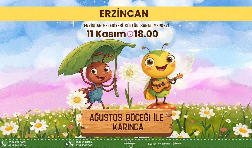 Erzincan’da Çocuklar İçin Müzikli Tiyatro Etkinliği
