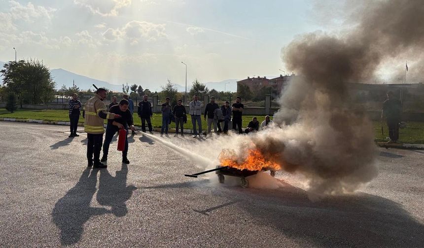Demiryolları Personeline Yangın Güvenliği Eğitimi